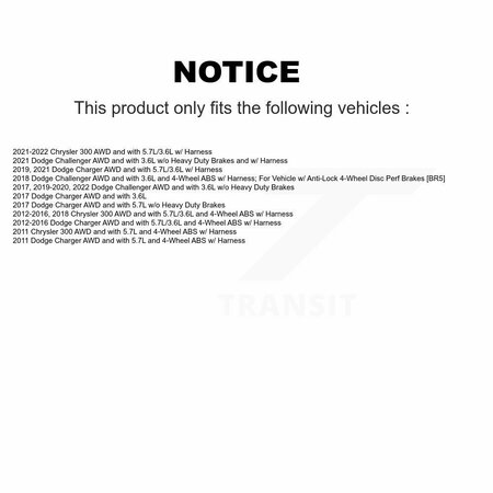 Mpulse Rear Left ABS Wheel Speed Sensor For Dodge Charger Chrysler 300 Challenger SEN-2ABS2735